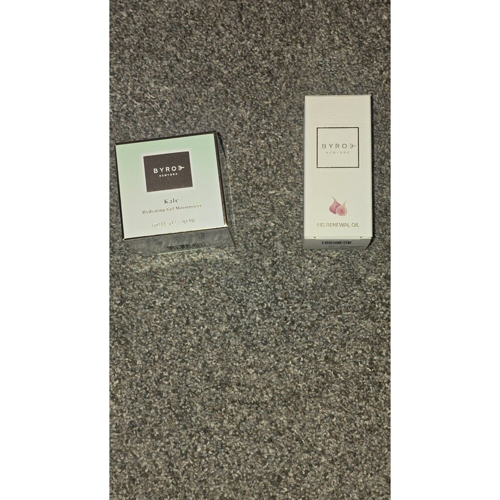 BYROE Kale Hydrating Gel Moisturizer 1.69oz & Fig Oil 0.67oz*BOTH NEW IN BOX*